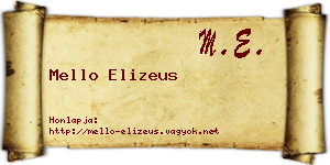 Mello Elizeus névjegykártya